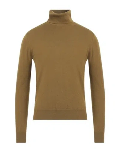 Alpha Studio Man Turtleneck Sage Green Size 36 Cashmere In Sage Green