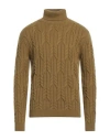 Alpha Studio Man Turtleneck Sage Green Size 40 Cashmere