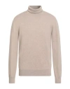 Alpha Studio Man Turtleneck Sand Size 44 Geelong Wool