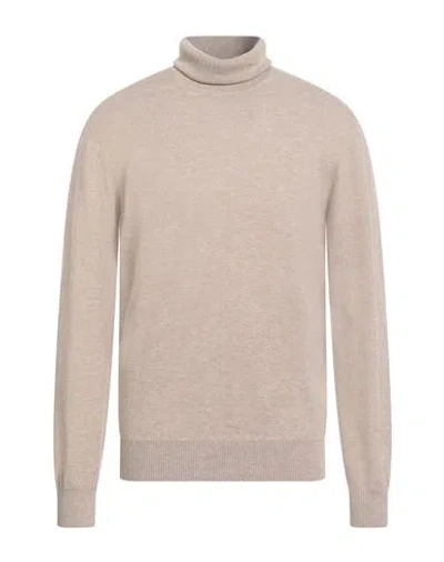 Alpha Studio Man Turtleneck Sand Size 44 Geelong Wool