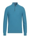 Alpha Studio Man Turtleneck Slate Blue Size 40 Geelong Wool