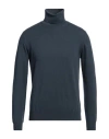 Alpha Studio Man Turtleneck Slate Blue Size 44 Cashmere