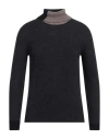 Alpha Studio Man Turtleneck Steel Grey Size 36 Merino Wool