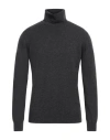 Alpha Studio Man Turtleneck Steel Grey Size 44 Wool In Grey