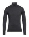 Alpha Studio Man Turtleneck Steel Grey Size 44 Wool In Grey