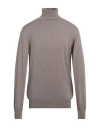 Alpha Studio Man Turtleneck Khaki Size 46 Merino Wool