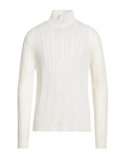 Alpha Studio Man Turtleneck White Size 42 Recycled Wool, Viscose, Polyamide, Recycled Cashmere