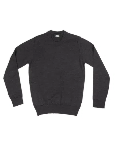 Alpha Studio Men's Sweater  Au-7010c 1001 Antr In Gray
