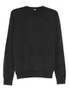Alpha Studio Merino Crew-neck Sweater In Gray