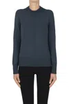 Alpha Studio Merino Wool Pullover In Navy Blue