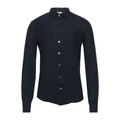 Alpha Studio Midnight Blue Linen Shirt - Italian Men's Craftsmanship