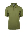 Alpha Studio Military Green Cotton Elastane Stretch Polo Shirt