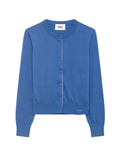 Alpha Studio Mini Women's Sweater For Spring/summer 2026 In Blue