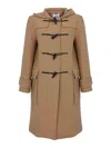 Alpha Studio Montgomery Coat In Wool Cloth In Brown