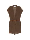 Alpha Studio Oversize Cardigan In Brown