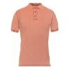 Alpha Studio Pink Cotton Polo Shirt In Orange