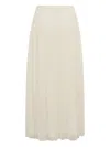 Alpha Studio Pleated Midi Skirt In White