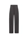 Alpha Studio Pleated Trousers In Gray