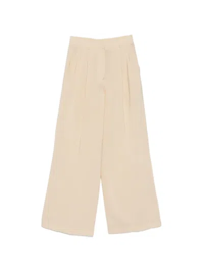 Alpha Studio Pleated Trousers In Neutral
