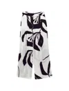 Alpha Studio Pantalone Crickle Flower In White