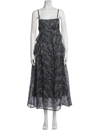 Pre-owned Alpha Studio Printed Long Dress W/ Tags In Blue