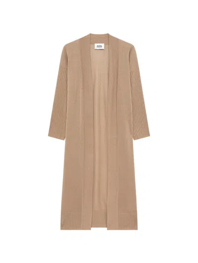 Alpha Studio Ribbed-knit Long-sleeve Cardigan In Neutral
