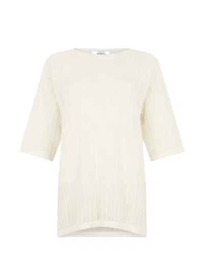 Alpha Studio Ribbed-knit Top In Neutral