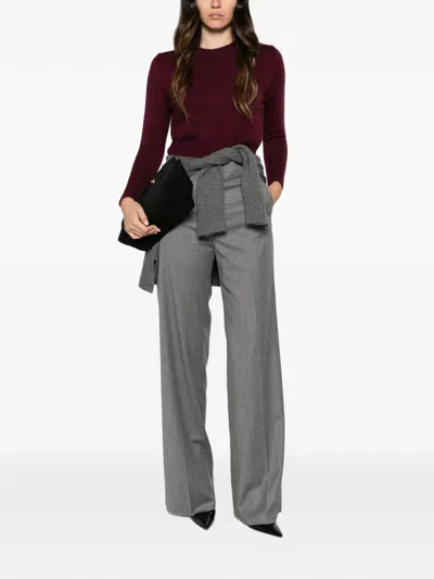 Alpha Studio Ribbed-knit Wool Sweater In Red
