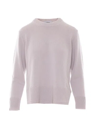 Alpha Studio Ribbed-trim Sweater In Gray
