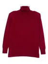 Alpha Studio Roll-neck Jumper In Red