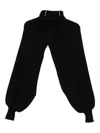 Alpha Studio Roll-neck Knitted Cape In Black