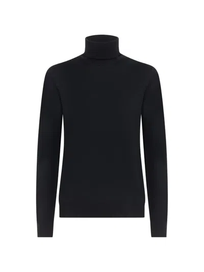 Alpha Studio Roll-neck Knitwear In Blue