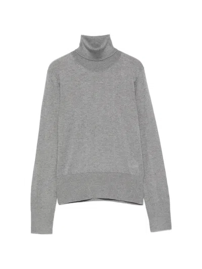 Alpha Studio Roll-neck Ribbed-trim Sweater In Gray