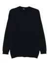 Alpha Studio Round-neck Jumper In Blue