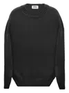 Alpha Studio Round-neck Sweater In Black
