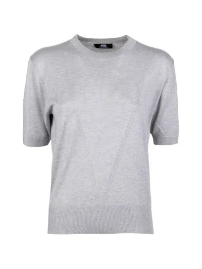 Alpha Studio Seam Detail T-shirt In Gray