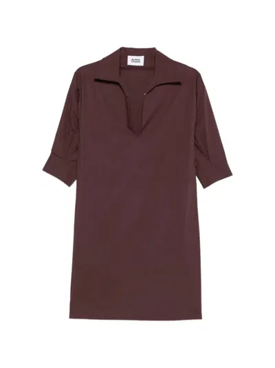 Alpha Studio Short Dress Woman Brown In Other