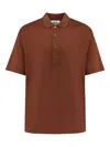 Alpha Studio Short-sleeve Cotton Polo Shirt In Brown