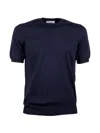 Alpha Studio Short Sleeve T-shirt In Blue