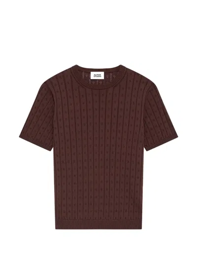 Alpha Studio Short-sleeved Sweater In Multi