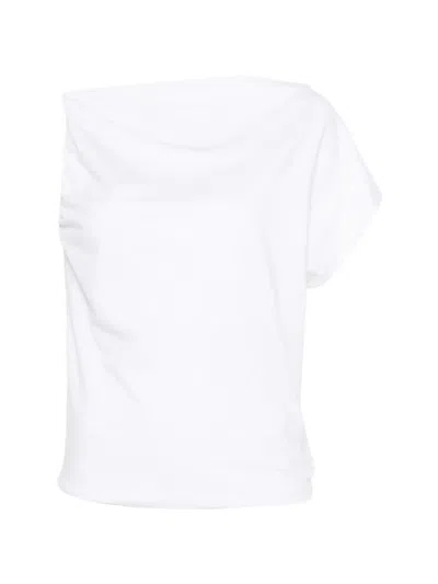 Alpha Studio Shoulder-tie Top In White