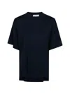 Alpha Studio Side-slit T-shirt In Black
