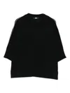 Alpha Studio Side-stripe Sweater In Black