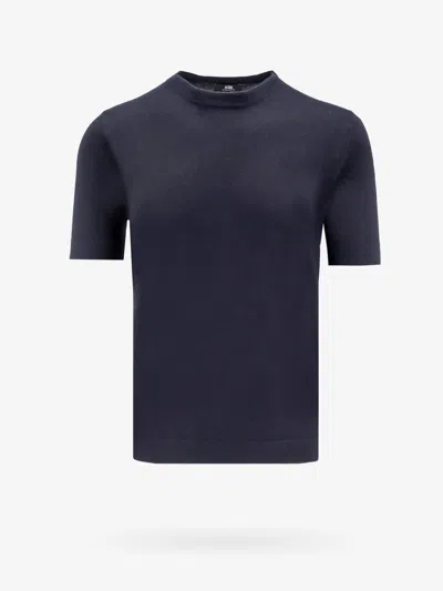 Alpha Studio Silk And Cashmere Sweater In Blue