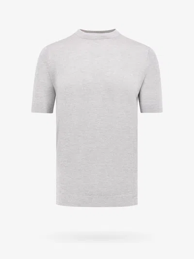 Alpha Studio Silk And Cashmere Sweater In Gray