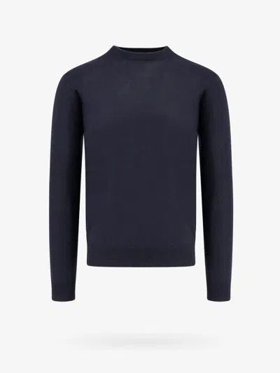 Alpha Studio Silk And Cashmere Sweater In Blue