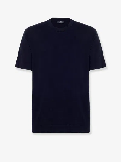 Alpha Studio Silk And Cashmere Sweater In Blue