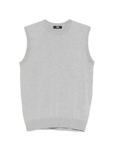 Alpha Studio Sleeveless Knitted Top In Gray