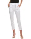 Alpha Studio Drawstring Pant In White
