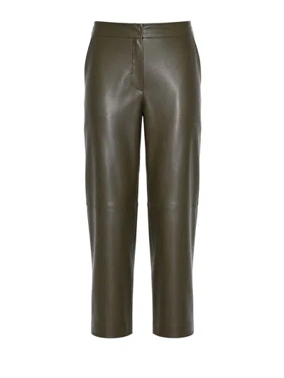 Alpha Studio Straight Trousers In Dark Green